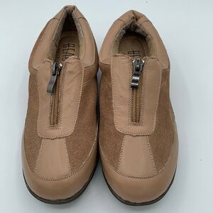 Beacon Leather uppers rubber soles comfort shoes slight heel slight wear Sz 6M